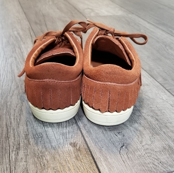 Zara Brown Suede Fringe Ladies Sneakers Size 6.5 US or 37 EU - Picture 4 of 9